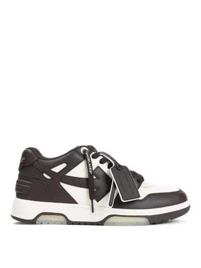 Off-white Off White Out Of Office Leather Sneakers In Animal Print