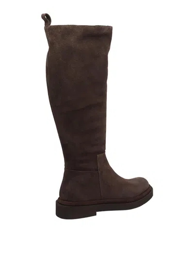 Paloma Barceló Zip-detail Suede Boots In Brown