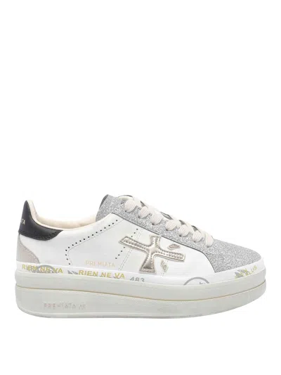 Premiata Claudia Sneakers In White Leather In White