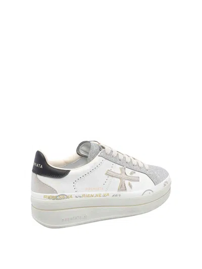 Premiata Claudia Sneakers In White Leather In White