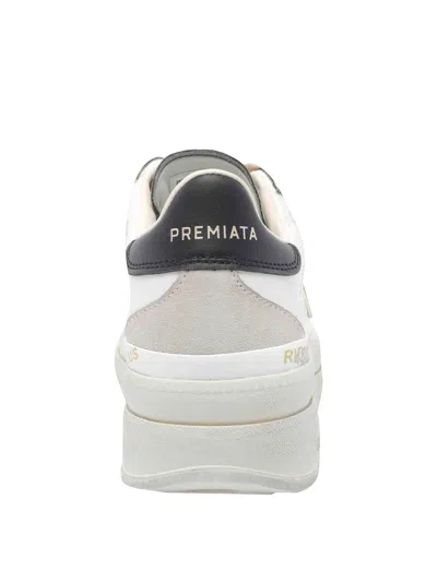 Premiata Claudia Sneakers In White Leather In White