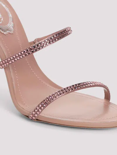 René Caovilla Ren Caovilla Snake Sandals In Nude