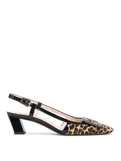Roger Vivier Chic Slingback Block Heel Pump In Black
