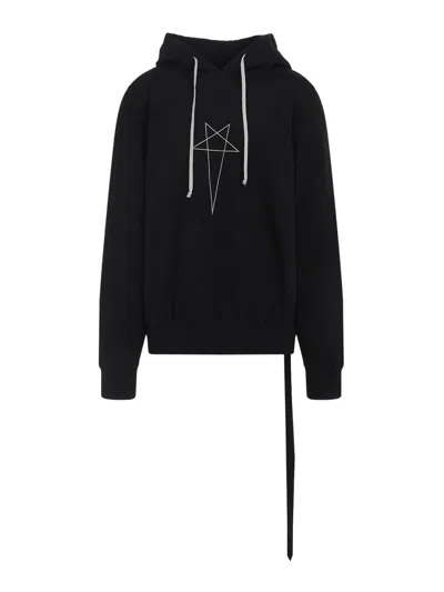 Rick Owens Drkshdw Oversized Hoodie In Black