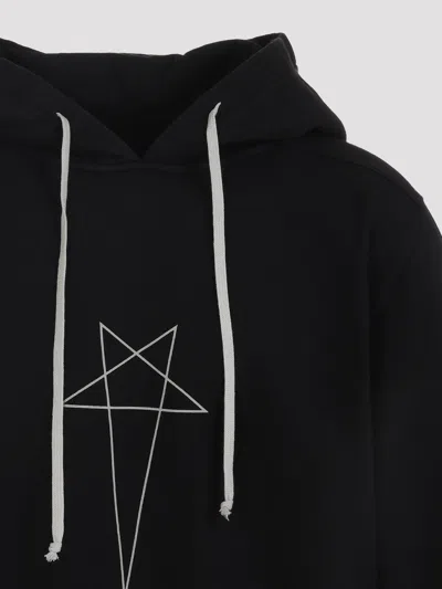 Rick Owens Drkshdw Oversized Hoodie In Black
