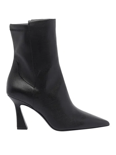 Stuart Weitzman 85mm Vinnie Pointed-toe Elasticised Boots In Black