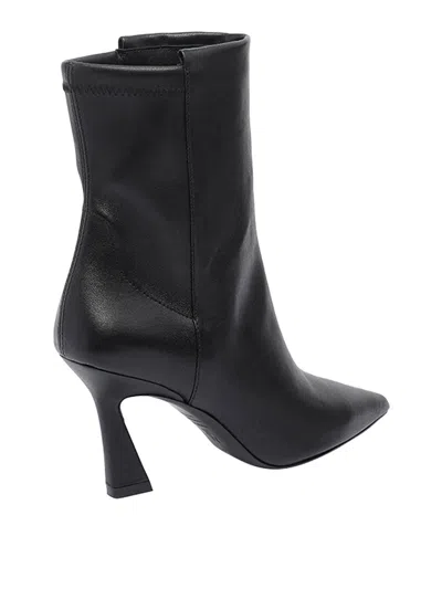 Stuart Weitzman 85mm Vinnie Pointed-toe Elasticised Boots In Black