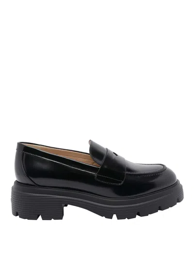 Stuart Weitzman Hudson Lite Loafers In Black