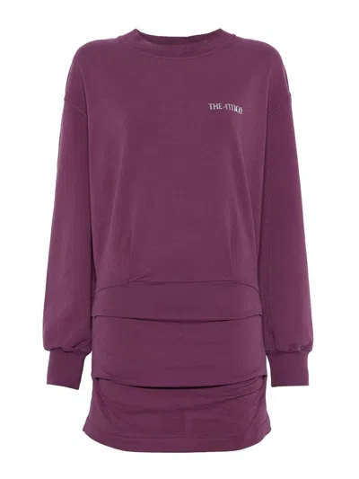 Attico Burgundy Mini Dress In Purple
