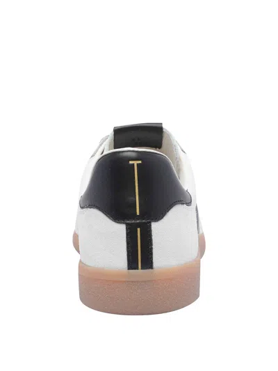 Tom Ford Low-top Calf Leather Sneakers With Contrasting Black Details In Multi