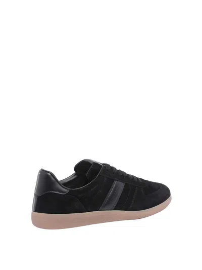 Tom Ford Leather Sneakers With Logo In Black