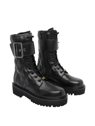 Valentino Combat Booties In Black