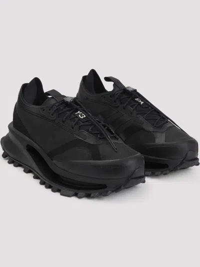 Y-3 Black Sneakers With Sole And Lacing System In Black