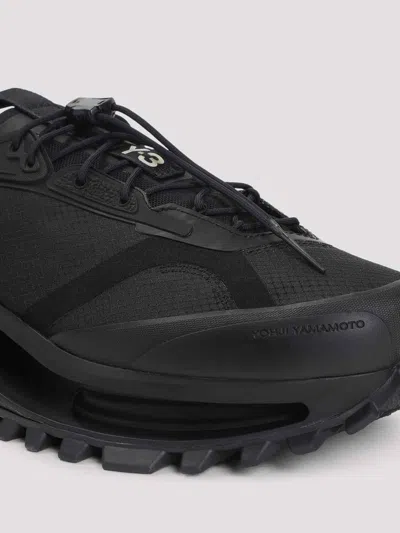 Y-3 Black Sneakers With Sole And Lacing System In Black