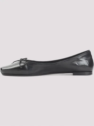 Khaite Black Lamb Leather Charlotte Ballerina In Gray