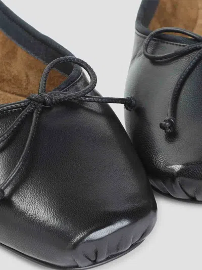 Khaite Black Lamb Leather Charlotte Ballerina In Gray