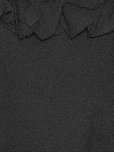 Rotate Birger Christensen A-line Mini Dress With Ruffles Rotate In Black