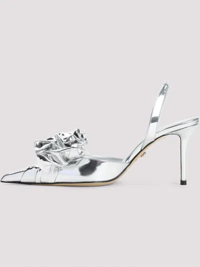 Mach&mach Mach & Mach Le Cadeau Silver Wrapped Leather Pumps In Silver