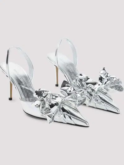 Mach&mach Mach & Mach Le Cadeau Silver Wrapped Leather Pumps In Silver