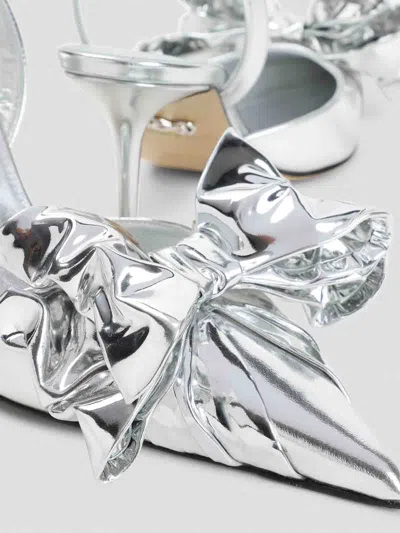 Mach&mach Mach & Mach Le Cadeau Silver Wrapped Leather Pumps In Silver