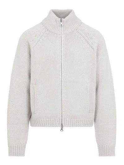 Our Legacy Modern Knit Cardigan Featuring Front Pockets In Neutral