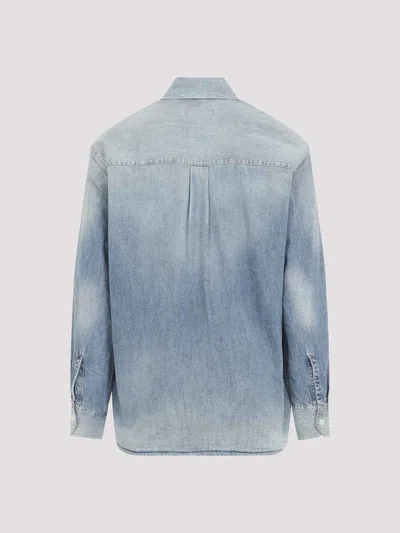 Our Legacy Long Sleeve Shirt With Chest Pocket Design In Blue