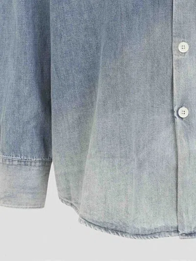 Our Legacy Long Sleeve Shirt With Chest Pocket Design In Blue