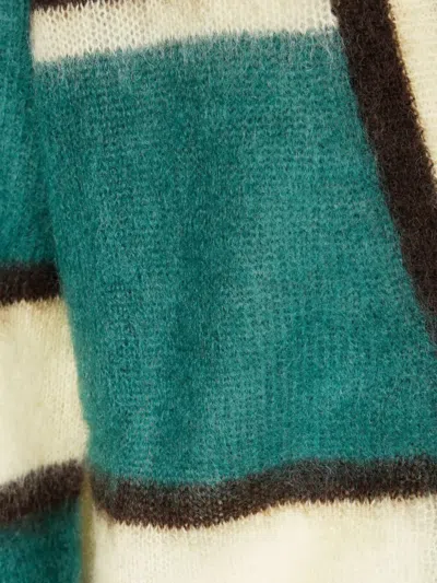 Amaranto Relaxed Fit V-neck Button-down Sweater In Multi