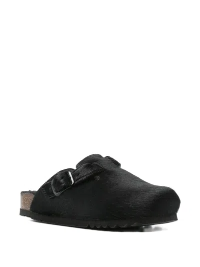 Scholl Boston Shearling Clogs In Black