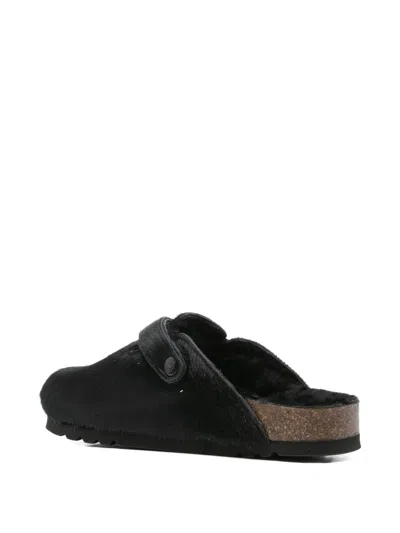 Scholl Boston Shearling Clogs In Black