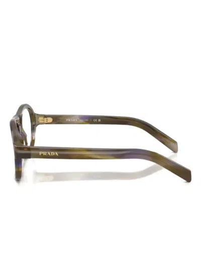 Prada Geometric-frame Glasses In Gray