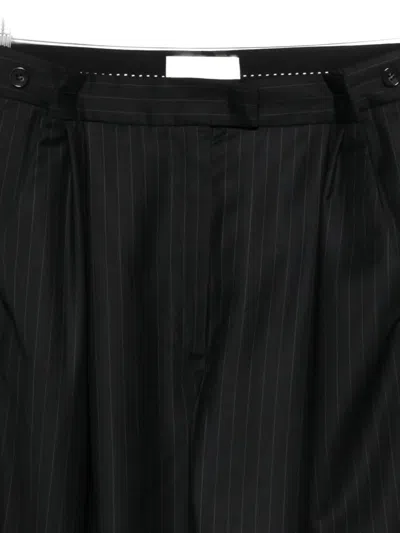 PINSTRIPE STRAIGHT-LEG TROUSERS