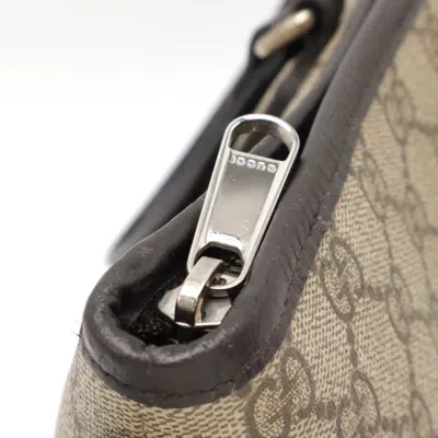 Pre-owned Gucci Beige Dark Brown Gg Supreme Shoulder Bag Tote Bag ()