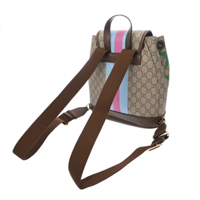 Pre-owned Gucci Beige Gg Supreme Backpack ()