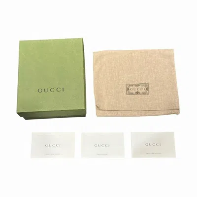 Pre-owned Gucci Beige Green Red Color Gg Supreme Wallet (bi-fold) ()