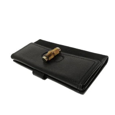Pre-owned Gucci Black Gg Canvas Leather Coin Purse/coin Case ()