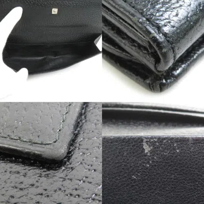 Pre-owned Gucci Black Leather Long Wallet (bi-fold) ()