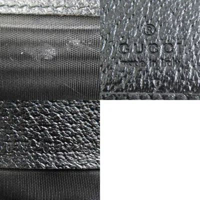 Pre-owned Gucci Black Leather Long Wallet (bi-fold) ()