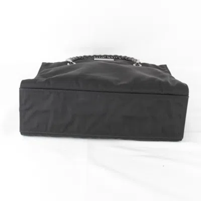 Pre-owned Gucci Black Nylon Bamboo Shoulder Bag Tote Bag ()