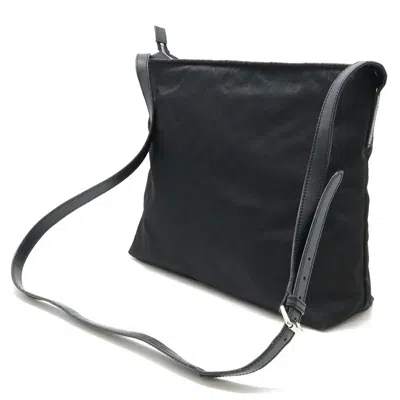 Pre-owned Gucci Black Nylon Leather Shoulder Bag ()