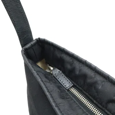 Pre-owned Gucci Black Nylon Leather Shoulder Bag ()