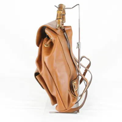 Pre-owned Gucci Brown Leather Backpack ()