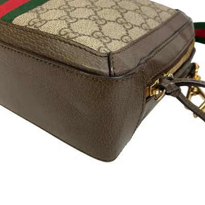 Pre-owned Gucci Brown Pvc Coated Canvas Shoulder Bag ()