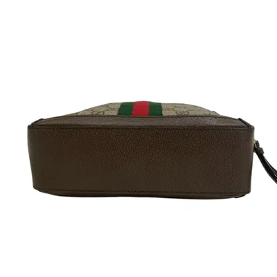 Pre-owned Gucci Brown Pvc Coated Canvas Shoulder Bag ()