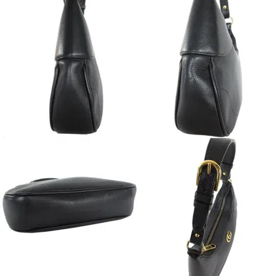 Pre-owned Gucci Gg Marmont Black Leather Shoulder Bag ()