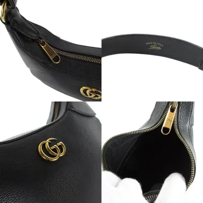 Pre-owned Gucci Gg Marmont Black Leather Shoulder Bag ()