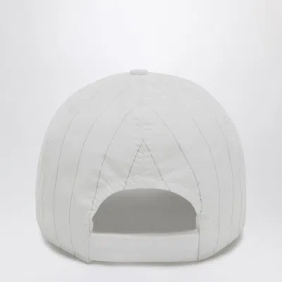 1989 Studio Logo Patch Striped Baseball Cap In White