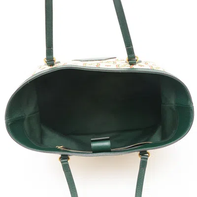 Pre-owned Gucci Green Multi-color Gg Canvas Tote Bag ()
