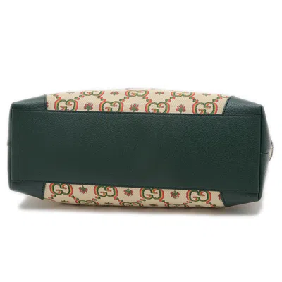 Pre-owned Gucci Green Multi-color Gg Canvas Tote Bag ()