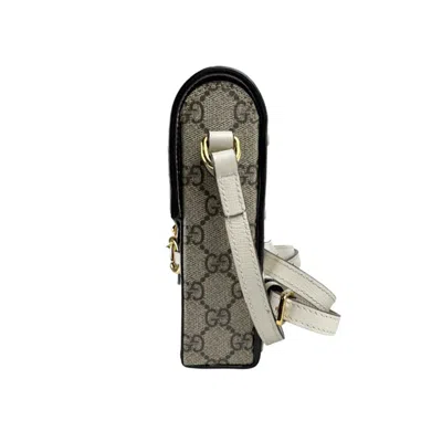 Pre-owned Gucci Horsebit Brown White Gg Supreme Shoulder Bag ()